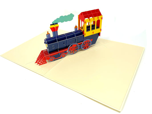 Pop Up Braille Happy Birthday Train Greeting Card, Make someone smile