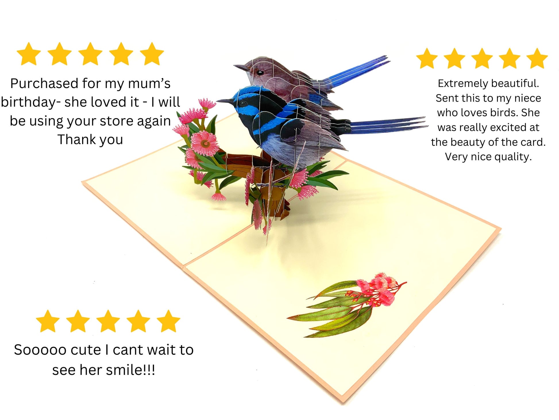 &quot;Feathered Perfection: A Five-Star Card Showcasing Two Charming Wrens - Rave Reviews for a Card that Sings the Melody of Nature and Celebration!&quot;
