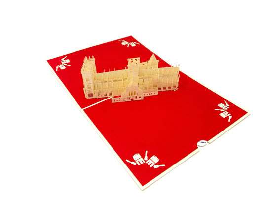 Personalised York Minster 3D Pop Up Greeting card, 3D Minster card for him and her, laser cut- hand assembled, paper art